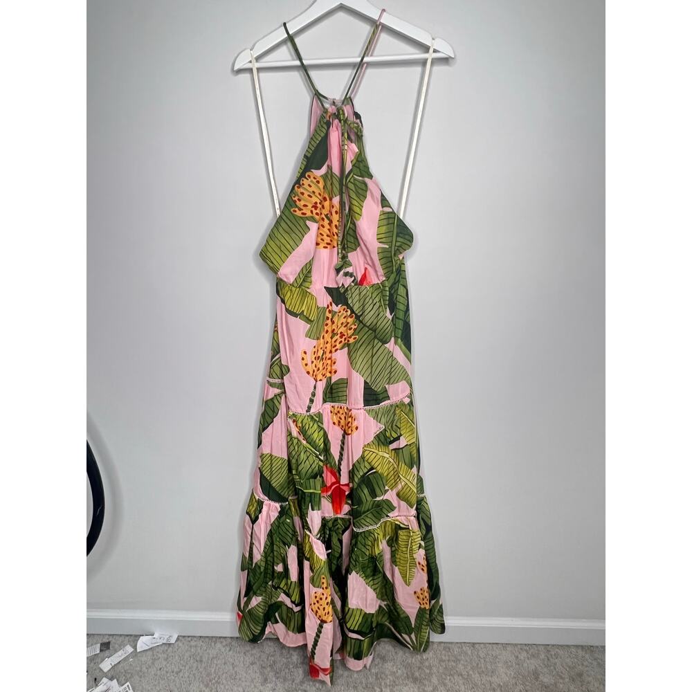 FARM Rio Tropical Print Maxi Dress - Pink and Green - Picture 3 of 15